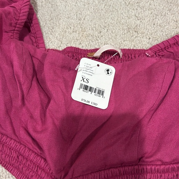 Free people cross of sunlight mini dress magenta color - Picture 2 of 4
